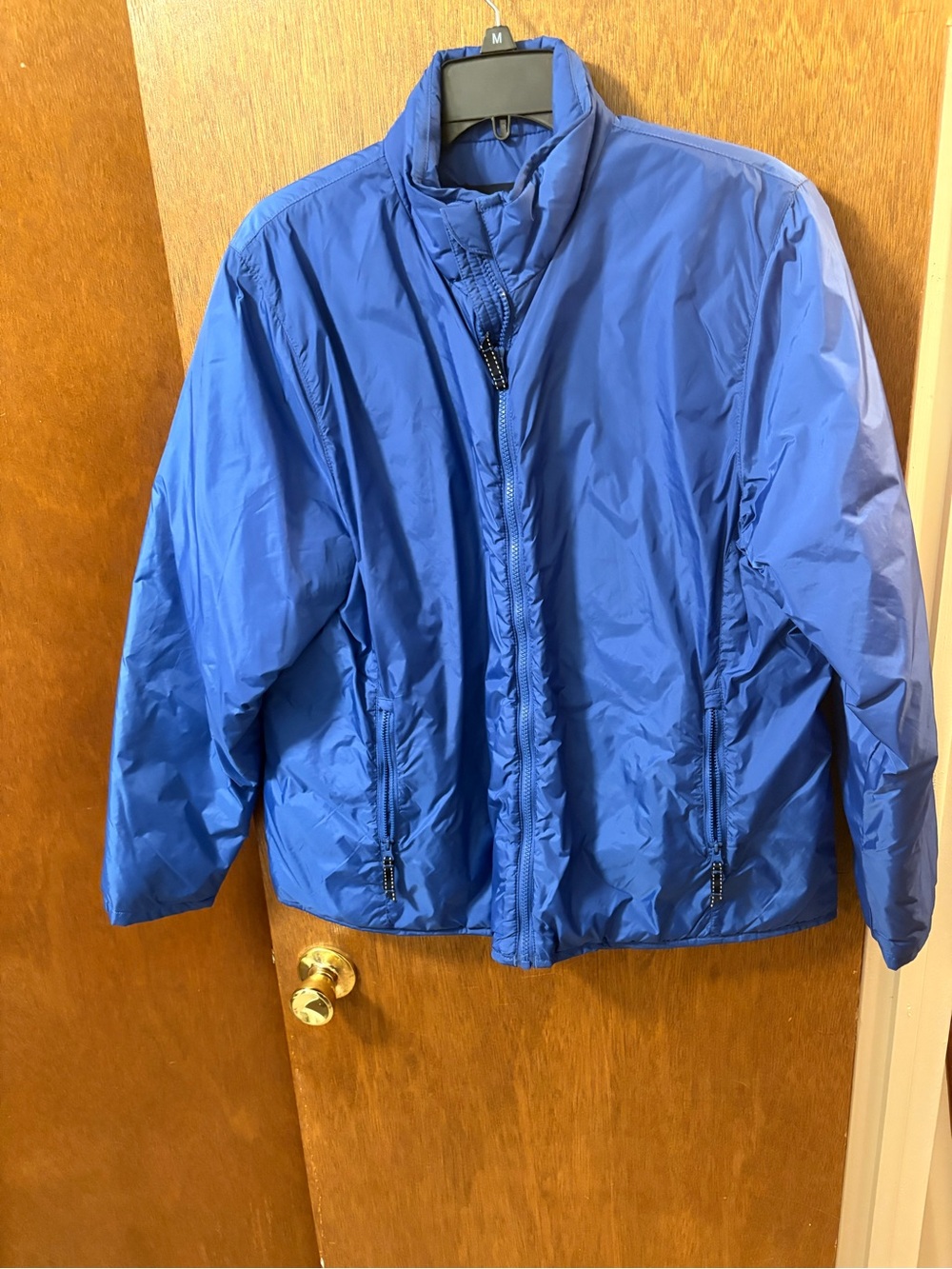 Lands' End Men's Royal Blue Packable Rain Jacket